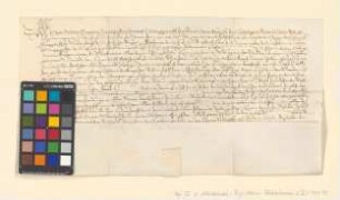 Kurfürst Joachim Friedrichs, Markgrafen von Brandenburg, Konsens für die altmärkischen und prignitzschen Städte zur Verschreibung gegen Daniel von Lützkendorf auf Klein Schwechten über 8.300 Taler.