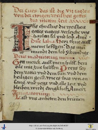 (2r - 21r) Tagzeit von der ewigen Weisheit.