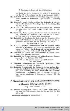 7. Geschichtsschreibung und Geschichtsforschung.