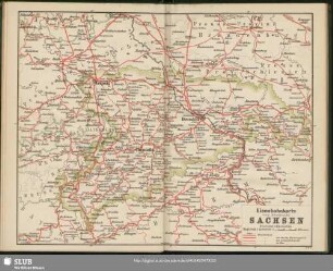 Eisenbahnkarte vom Königreiche Sachsen