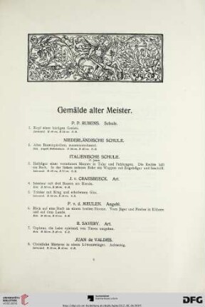 Gemälde alter Meister (Nr. 1-176)