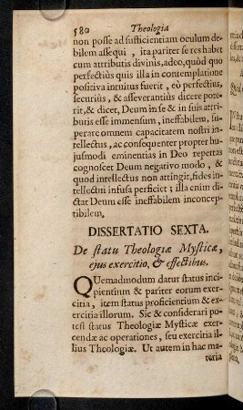 580-642, Dissertatio VI