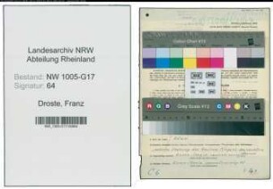 Entnazifizierung Franz Droste , geb. 14.06.1893 (Kaufm.Angestellter)