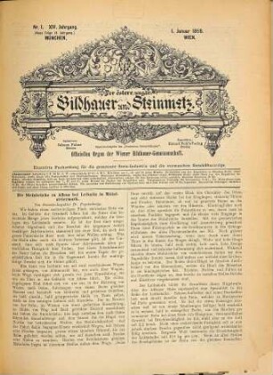 Der österreichisch-ungarische Bildhauer und Steinmetz : officielles Organ der Wiener Bildhauer-Genossenschaft. 6. 1898 = Jg. 14
