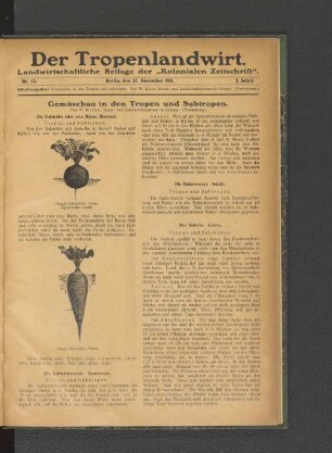 Gemüsebau in den Tropen und Subtropen.