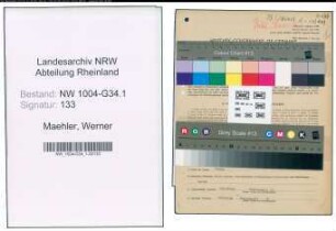 Entnazifizierung Werner Maehler , geb. 26.04.1899 (Dentist)