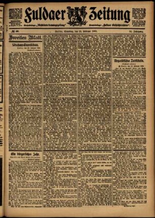 Zweite Ausgabe vom Samstag, den 25. Februar 1905.