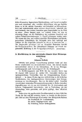 Einführung in das sächsische Gesetz über Fürsorgeerziehung