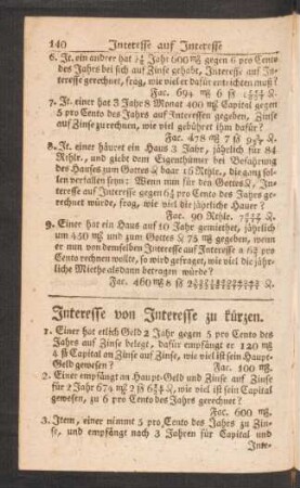 Interesse von Interesse zu kürzen
