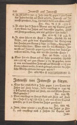 Interesse von Interesse zu kürzen