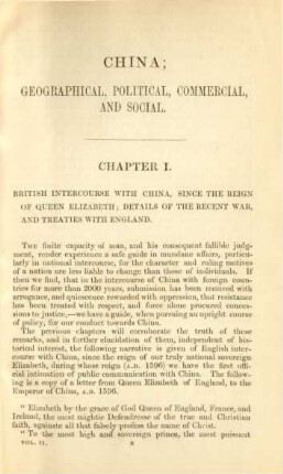 Chapter I. British intercourse with China, since the reign of Queen Elizabeth; ...