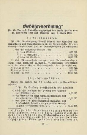 Gebührenordnung
