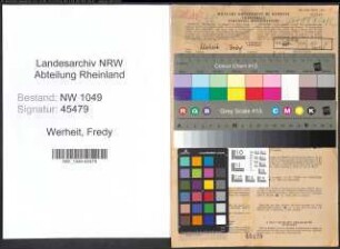 Entnazifizierung Fredy Werheit , geb. 15.01.1893 (Kaufmann)