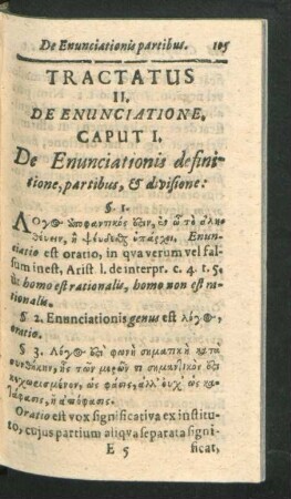 Tractatus II. De Enunciatione.