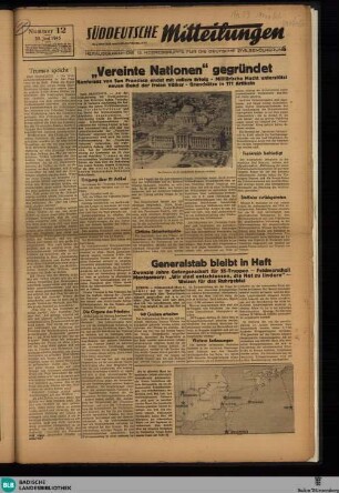 Süddeutsche Mitteilungen : alliiertes Nachrichtenblatt