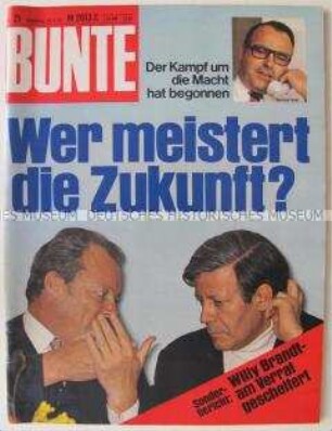 Wochenzeitschrift "BUNTE" zum Rücktritt von Willy Brandt nach der Guillaume-Affaire