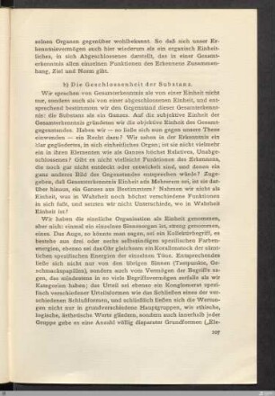 b) Die Geschlossenheit der Substanz
