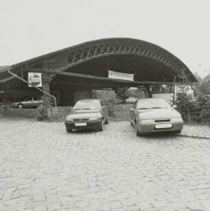 Peitz. Lagerhalle : Peitz, Lieberoser Straße. Lagerhalle. Straßenansicht des Holztragewerks