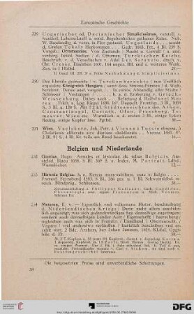 Belgien und Niederlande (Nr. 232-237)