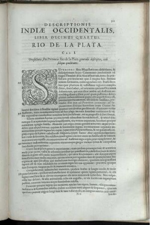 Descriptionis Indiæ Occidentalis, Liber Decimus Quartus. Rio de la Plata.