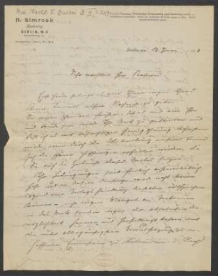 Brief an Ferruccio Busoni : 13.06.1903
