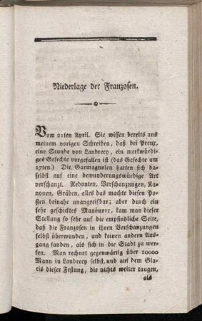 Niederlage der Franzosen