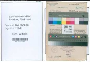 Entnazifizierung Wilhelm Rinn , geb. 03.08.1906 (Kaufm.Angestellter)
