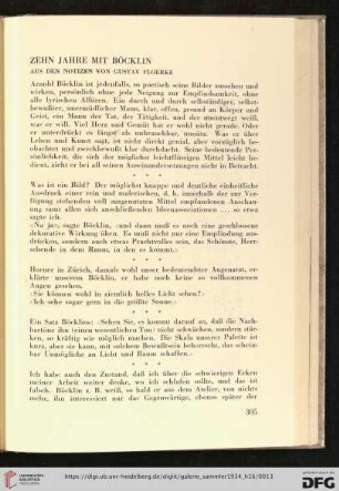 Zehn Jahre mit Böcklin