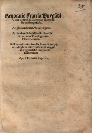 Revocatio Fratris Vuyga[n]di Vvirt ordinis S. Dominici Rome et Heydelberge facta : Ad gloriam beatae Mariae virginis ...