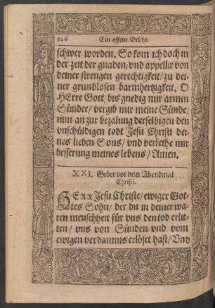 XXI. Gebet vor dem Abendmal Christi.