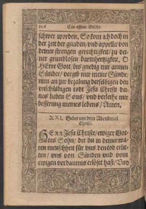 XXI. Gebet vor dem Abendmal Christi.