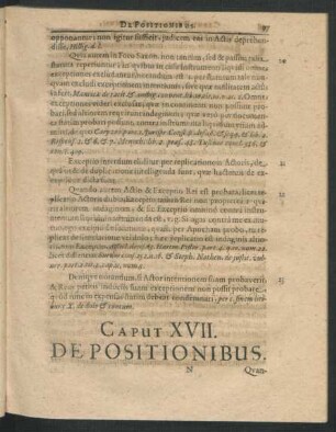 Caput XVII. De Positionibus.