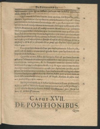 Caput XVII. De Positionibus.