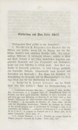 Eintheilung und Plan dieser Schrift