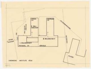 Chemische Institute der Universität Köln: Lageplan