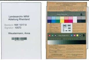 Entnazifizierung Anna Weustermann , geb. 08.03.1894 ()