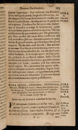 263-268, Hora X - XII; Hora I. Pom.