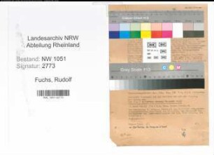 Entnazifizierung Rudolf Fuchs , geb. 00.00.0000 ()