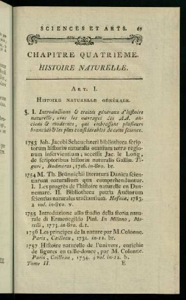 65-129, Chapitre Quatrieme. Histoire Naturelle.