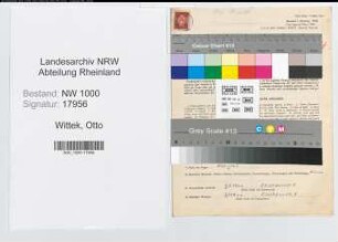 Entnazifizierung Otto Wittek, geb. 24.12.1909 (Kaufmann)