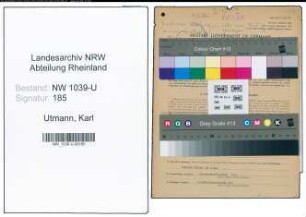 Entnazifizierung Karl Utmann , geb. 01.12.1896 (Viehkaufmann)