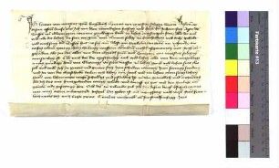 Lehenrevers des Conrad von Wittstadt gen. von Hagenbuch gegen Abt Johann zu Ellwangen um alle die Teile und Lehen zu Heuchlingen (Heuchelheim), die sein sel. Vater Conrad von Wittstadt besessen
