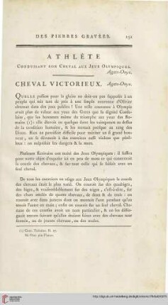 Athlète conduisant son cheval aux jeux Olympiques, Agate-Onyx. Cheval victorieux, Agate-Onyx