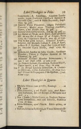 33-53, Libri Theologici in Quarto