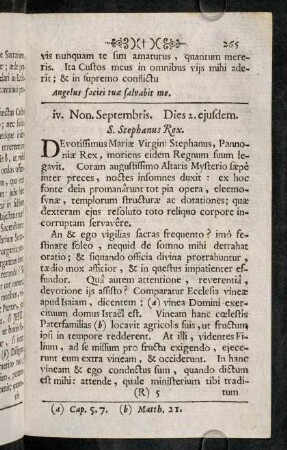 265-284, iv. Non. Septembris. Dies 2. ejusdem. - iv. Id. Septembris. Dies 10. ejusdem.