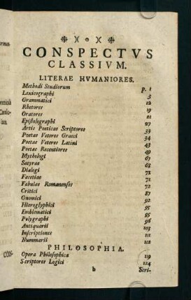 b1r-b2v, Conspectus classium