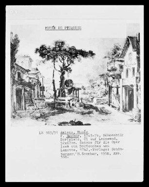 Esquisse d'un décor de scène. Landschaftsskizze für eine Bühnenszene