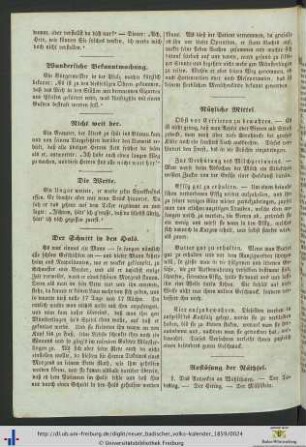 Auflösung der Räthsel.