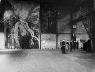 Hamburg-Winterhude. Ausstellung über die Arbeiterbewegung "Vorwärts und nicht vergessen" in Kampnagel, einer ehemaligen Maschinenfabrik, die seit 1982 als Veranstaltungsort für zeitgenössiche darstellende Kunst genutzt wird