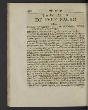 Tabulae X. De iure sacro